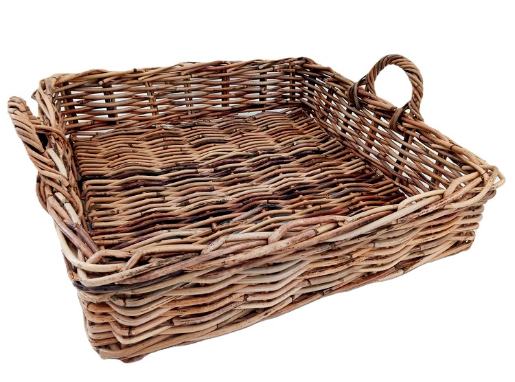 CK7044/2 VASSOIO CESTO QUADRATO RATTAN CM 53X53X14/20 H CK7044/2 VASSOIO CESTO QUADRATO RATTAN CM 53X53X14/20 H